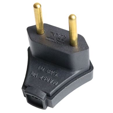 Plugue Macho 90 Preto 2 Polos 10A