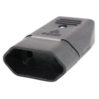 Plugue Fêmea Preto 2 Polos 10A