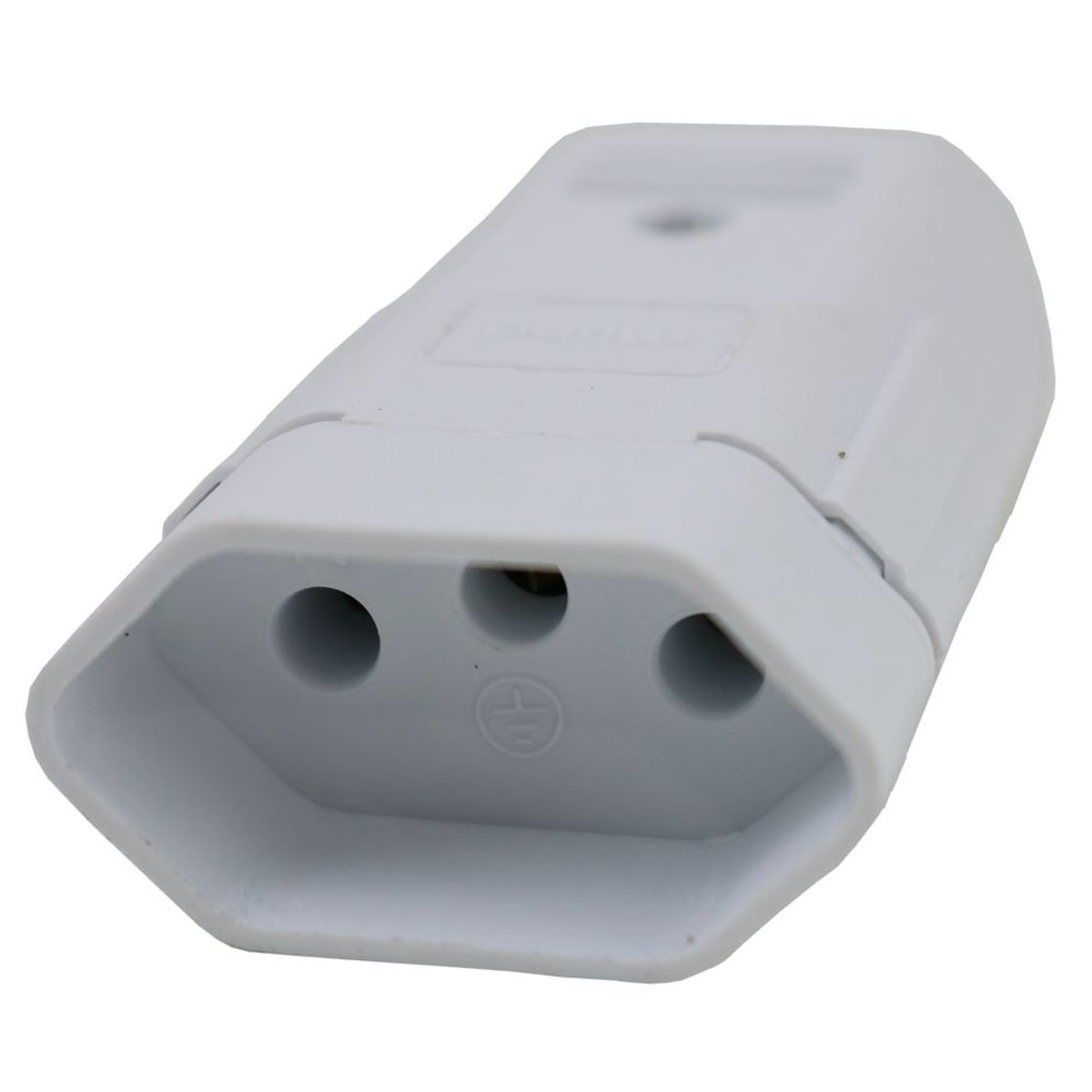 Plugue Fêmea Branco 3 Polos 10A, marca Perlex - Foto Principal