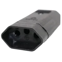 Plugue Fêmea Preto 3 Polos 10A