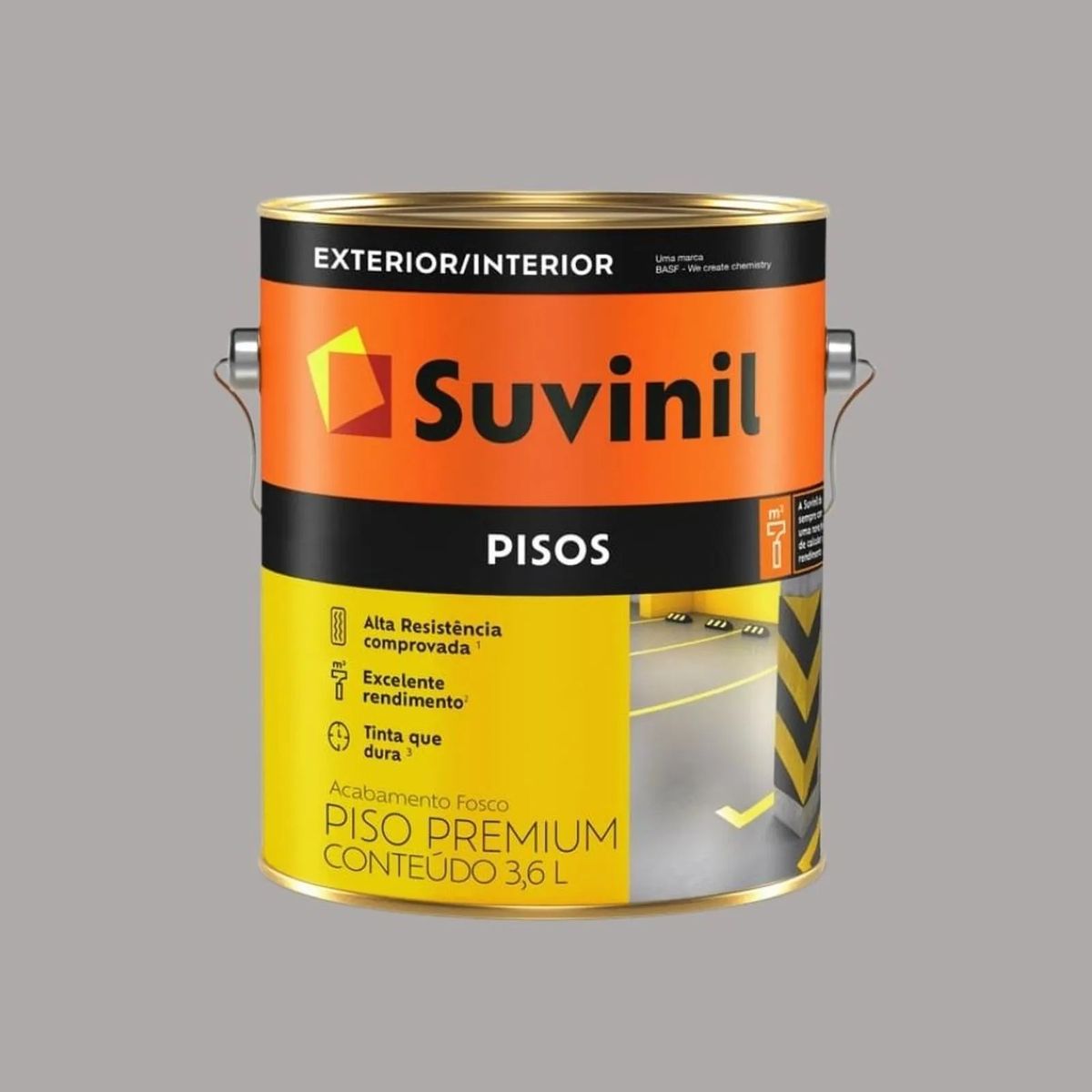 Tinta para Piso Concreto Puro Fosco 3,6L Suvinil, marca Suvinil - Foto 2