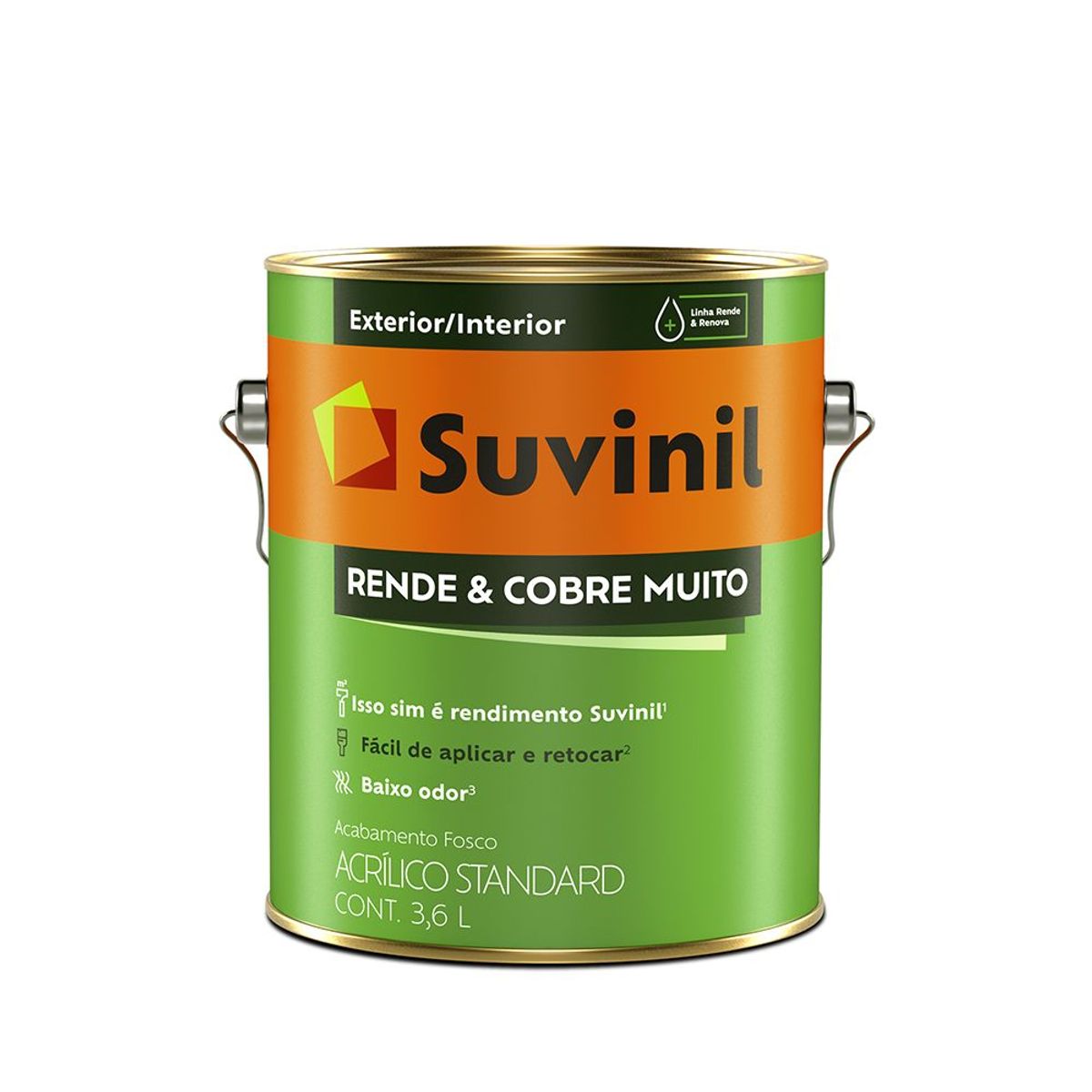 Tinta Fosco Rende e Cobre Muito 3,6L Uva Verde, marca Suvinil - Foto Principal