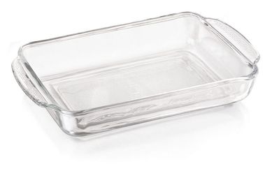 Assadeira de Vidro Retangular 2L Grande 34,8x24,1x5,8cm Transparente