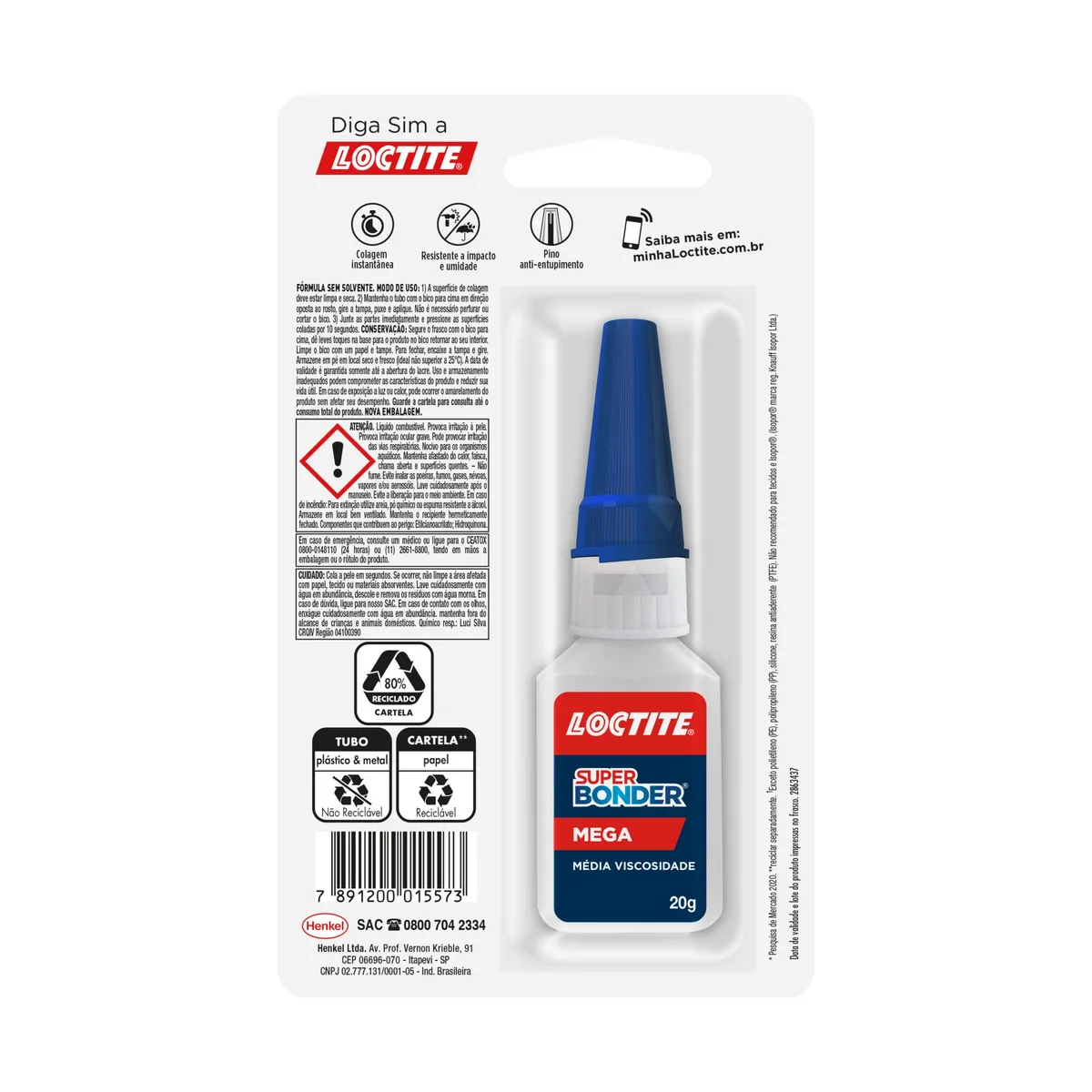 Cola Super Bonder Ultra 20g Transparente, marca Loctite - Foto 2