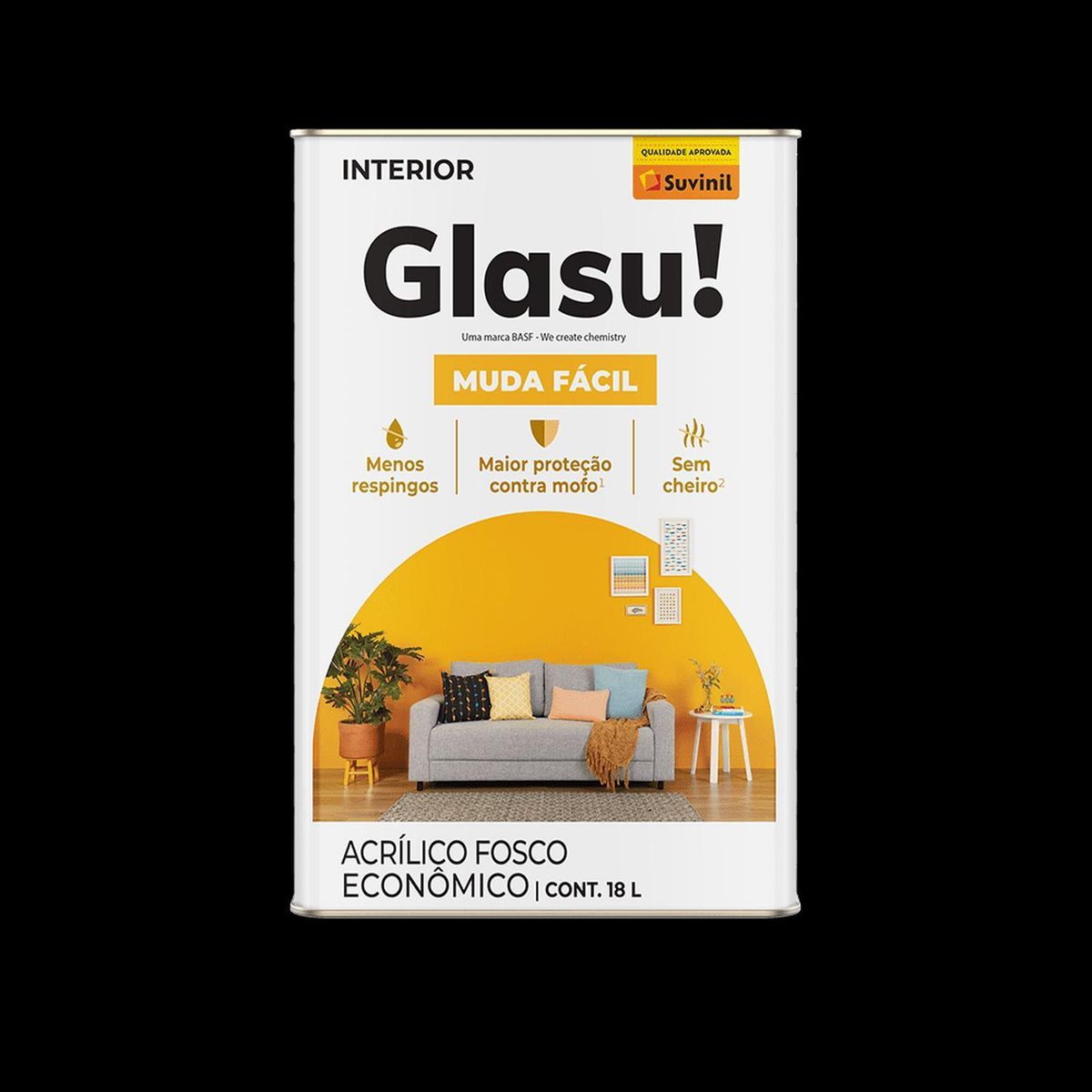 Tinta Acrilica Economica Fosco Palha 18L, marca Suvinil - Foto Principal