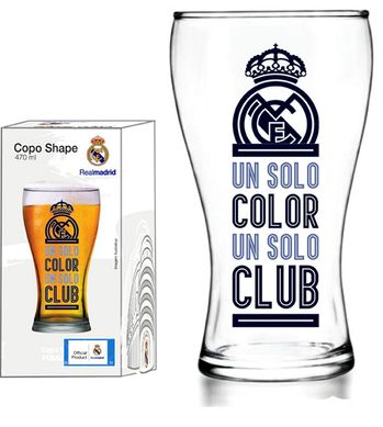 Copo Shape 470ml Real Madrid Transparente CLUBE