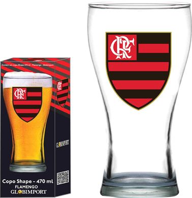Copo Shape 470ml Flamengo Transparente LOGO