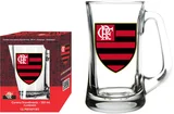 Caneca Scandinavia 355ml Flamengo Transparente LOGO