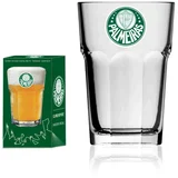 Copo Country Palmeiras Transparente 400ml Globimport