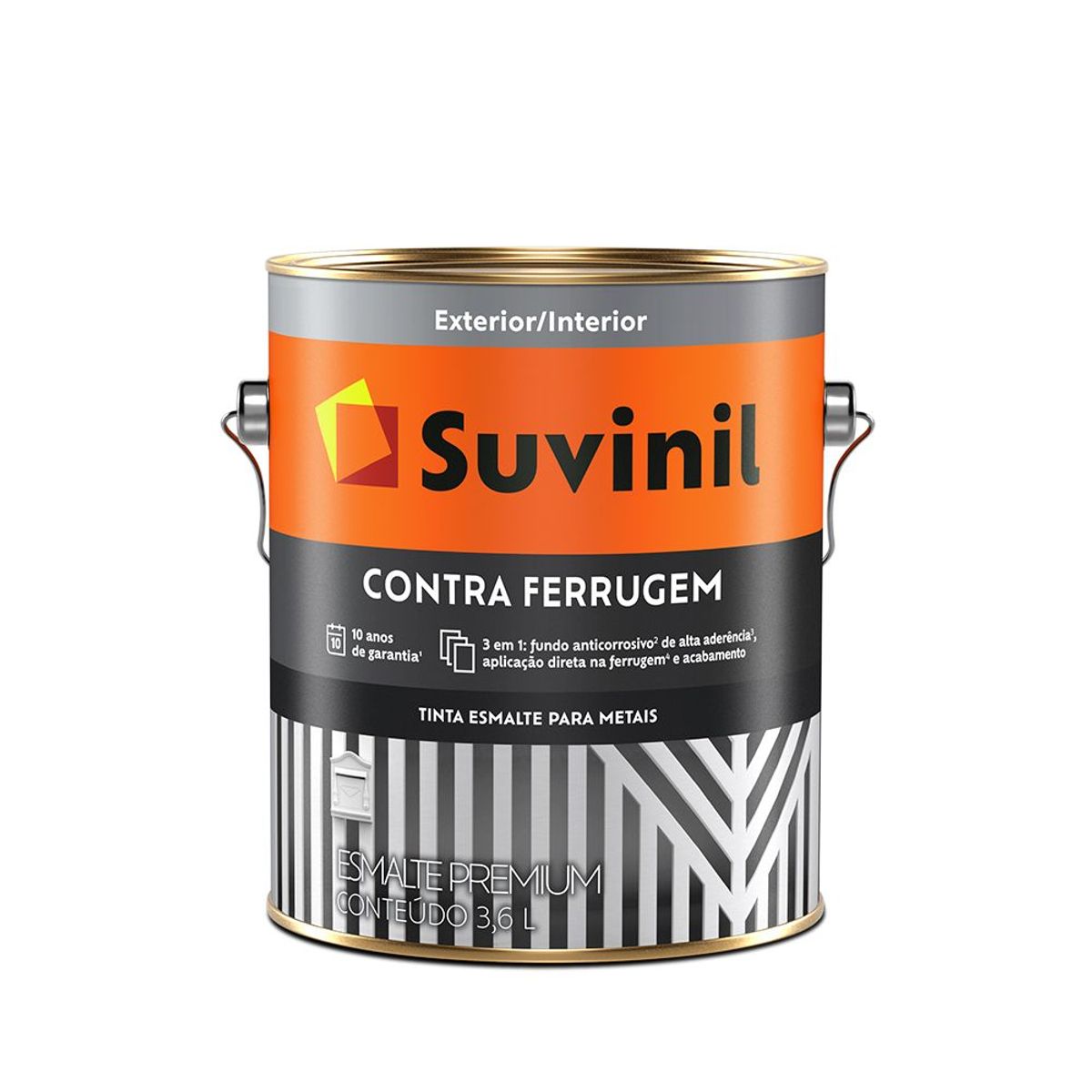 Suvinil Esmalte Contra Ferrugem Brilhante Azul Del Rey 3,6L, marca Suvinil - Foto 2