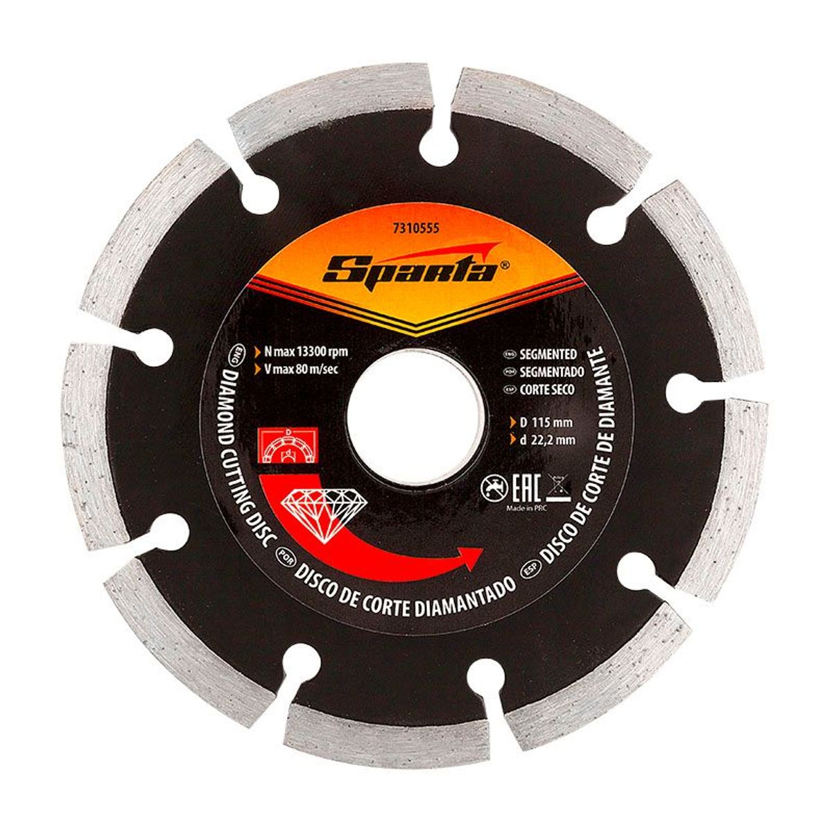 Disco de Corte Diamantado 115mm Corte Seco 7310555 Prata Sparta, marca Sparta - Foto Principal