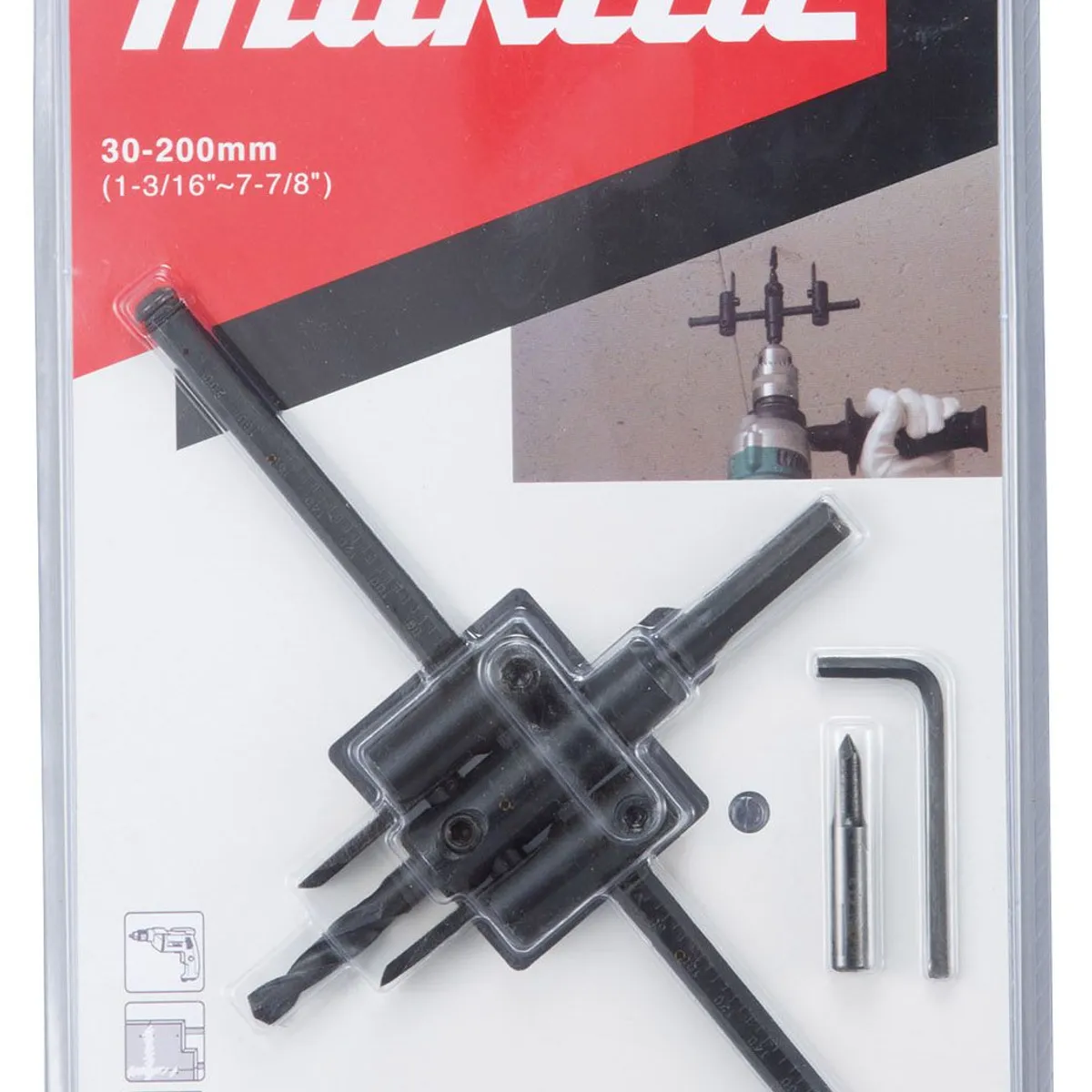 Furador Circular Ajustavel 30-200mm, marca Makita - Foto Principal