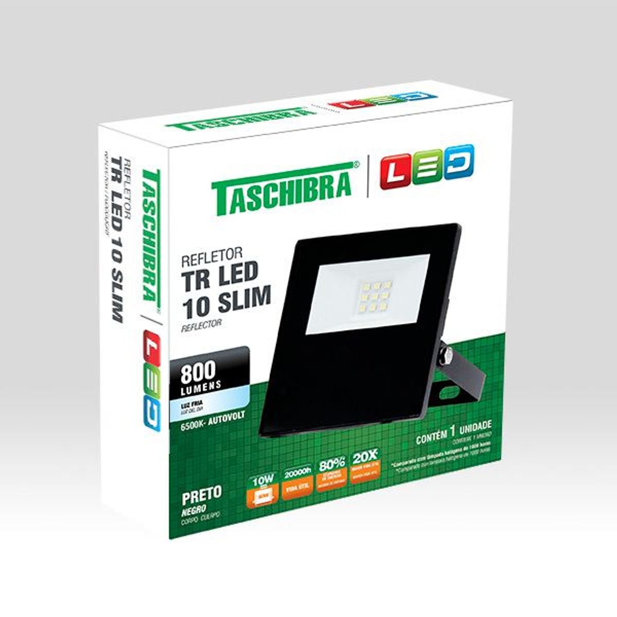 Refletor TR LED 50W 6500K 127V Preto, marca Taschibra - Foto 2