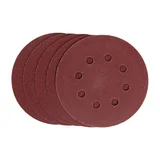 Disco de Lixa com Velcro 125mm 738089 Grão 180 5 Peças Vermelho MTX