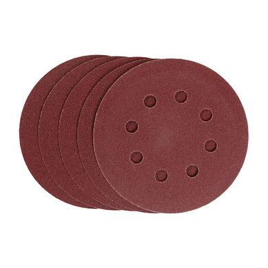 Disco de Lixa com Velcro 125mm 738089 Gro 180 5 Peas Vermelho MTX