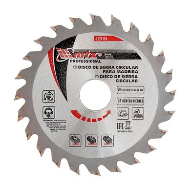Disco de Serra Circular para Madeira 110mm 7324155 Prata MTX Professional