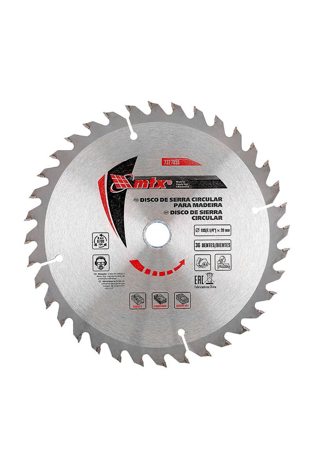Disco de Serra Circular para Madeira 185mm 7327855 Prata MTX | Sodimac