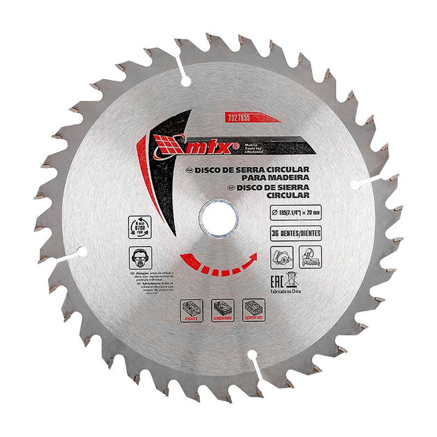 Disco de Serra Circular para Madeira 185mm 7327855 Prata MTX | Sodimac