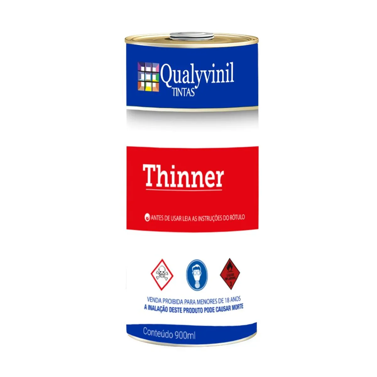 Qualyvinil Thinner Diluição 900 ml, marca Qualyvinil - Foto 2
