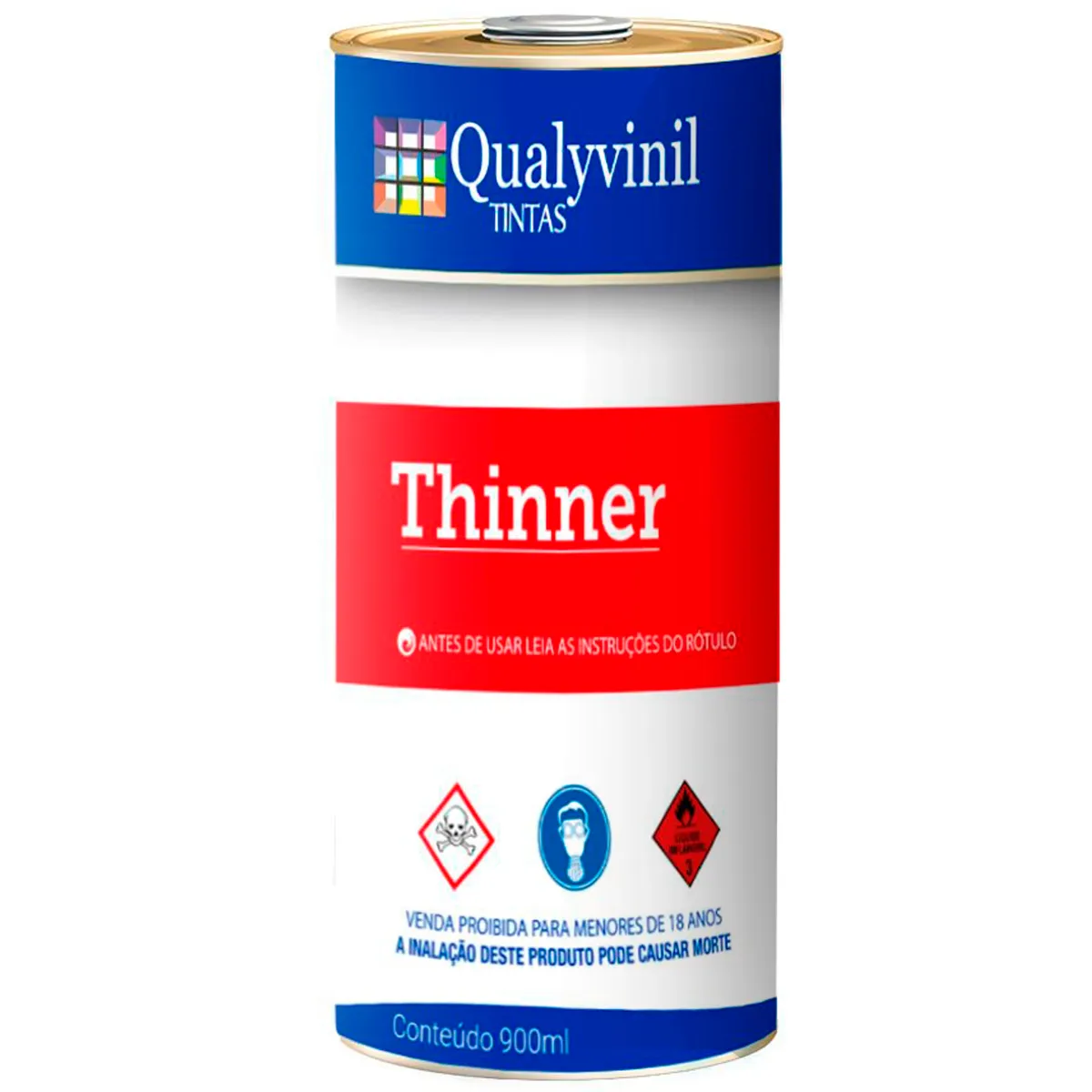 Qualyvinil Thinner Diluição 900 ml, marca Qualyvinil - Foto Principal