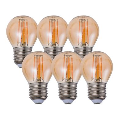 Combo com 6 Lmpada de Filamento LED Bulbo 4W G45 E27 mbar
