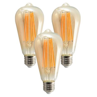 Combo com 3 Lmpadas de Filamento LED 6W ST64 E27 
