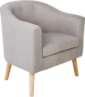 Poltrona Lucia Cinza Claro Just Home Collection