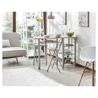 Conjunto Mesa Auxiliar 2 Cadeiras Dobráveis