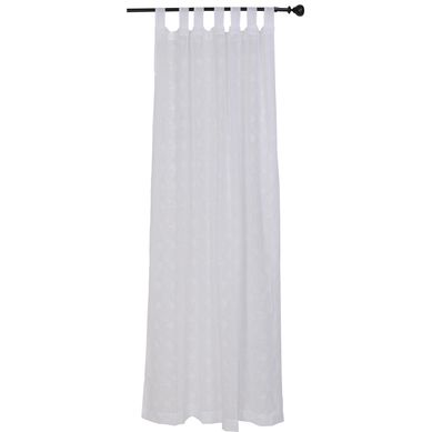 Cortina Flores Bord 140X220 Branco Just Home Collection