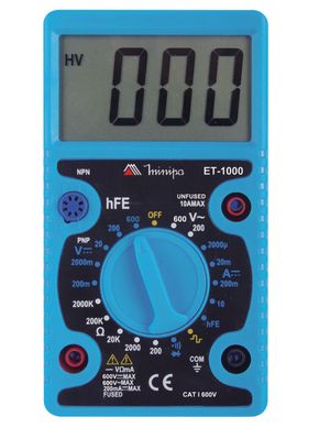 Multmetro Digital Et-1000 Cat I 500V