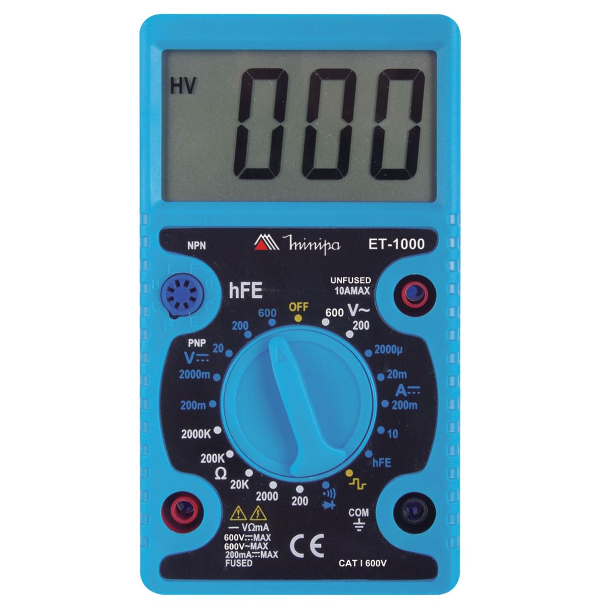 Multímetro Digital Et-1000 Cat I 500V, marca MINIPA - Foto Principal