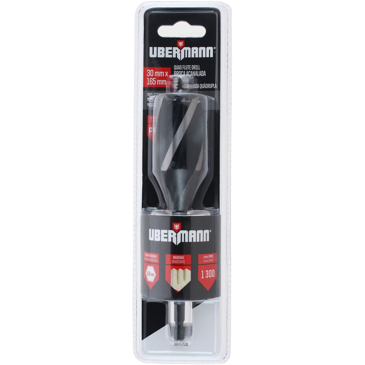 Broca para Madeira 30x165mm Ubermann, marca Ubermann - Foto Principal