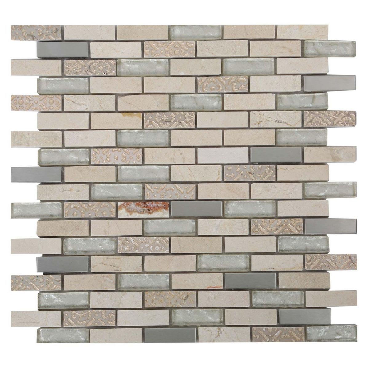 Pastilha de Vidro Filetada Placa 30x30cm JSZ-1405 Bege, marca Shanghai - Foto 2