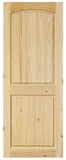 Folha de Porta Madeira Macica Pinus Com No Natural 210x72x3,5cm 2P Topo Curvo