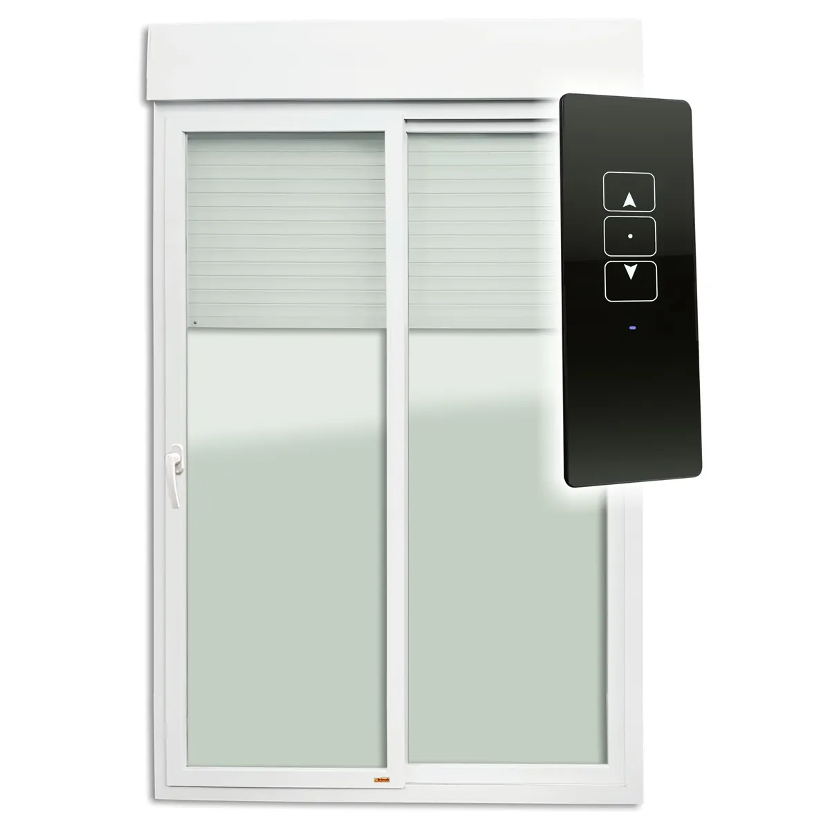 Porta Integrada Veneziana com Controle Remoto 220V PVC Branco 2 Folhas Móveis 230x150x13cm Itec, marca Brimak - Foto Principal
