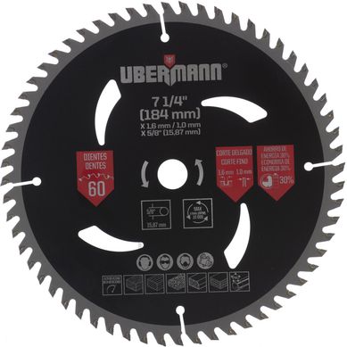 Lmina de Serra Circular para Madeira 184mm 7 1/4