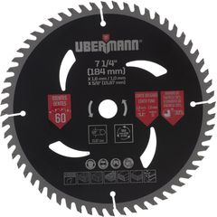 Lâmina de Serra Circular para Madeira 184mm 7 1/4" 21S5760 60 Dentes Ubermann