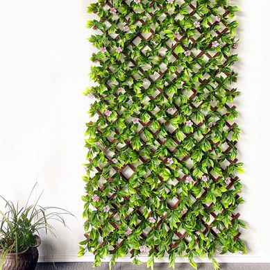 Jardim Vertical Artificial Extensvel com Flores 100x200cm