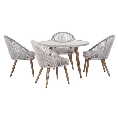 Conjunto Mesa e Cadeiras Praga Bege