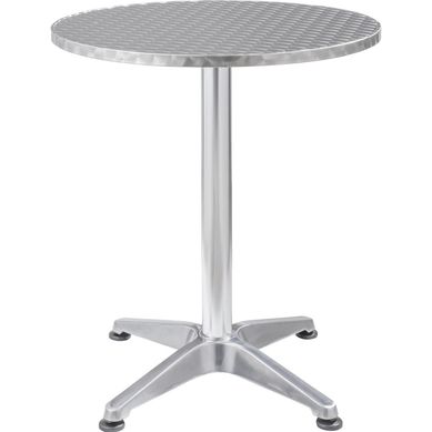 Mesa Redonda de Alumnio 60x72cm Cinza