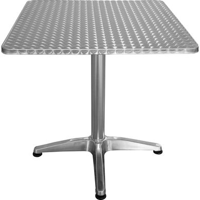 Mesa Quadrada de Alumnio 70x70cm Cinza