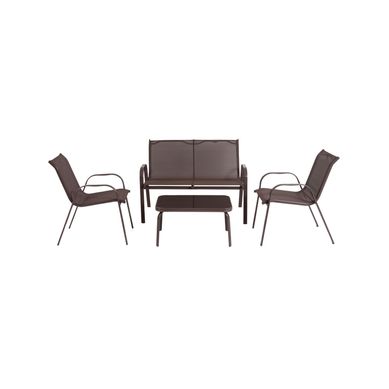 Conjunto rea Externa Sling Metlico 4 peas Marrom