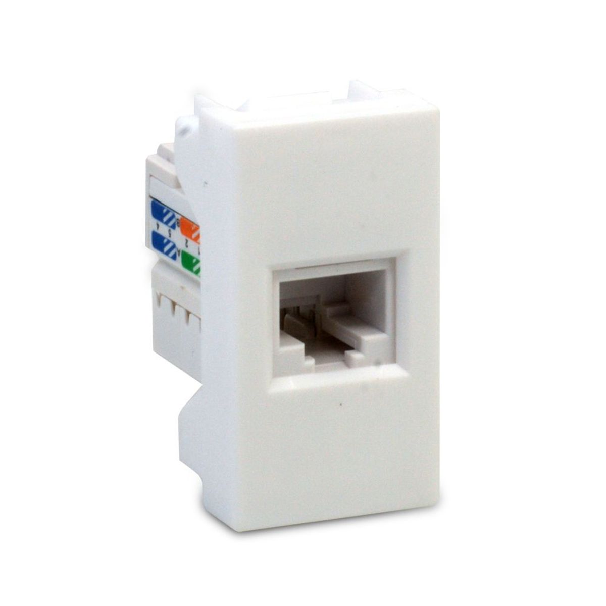 Módulo Informática Rj45 Cat5E Stella Branca, marca Steck - Foto Principal