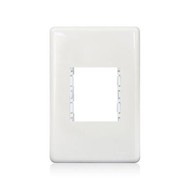 Placa Com Suporte Stella Branca 4X2 2 Postos