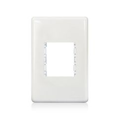 Placa Com Suporte Stella Branca 4X2 2 Postos