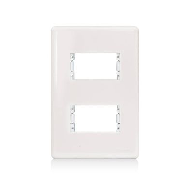 Placa Com Suporte Stella Branca 4X2 2 Postos