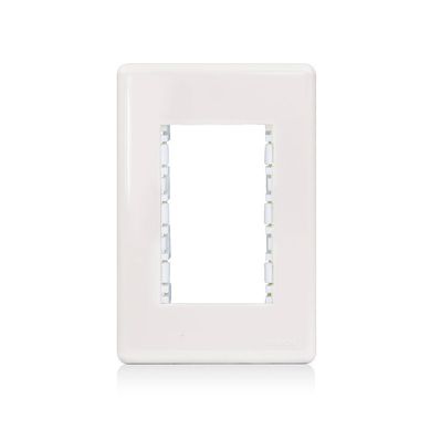 Placa Com Suporte Stella Branca 4X2 3 Postos