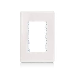 Placa Com Suporte Stella Branca 4X2 3 Postos