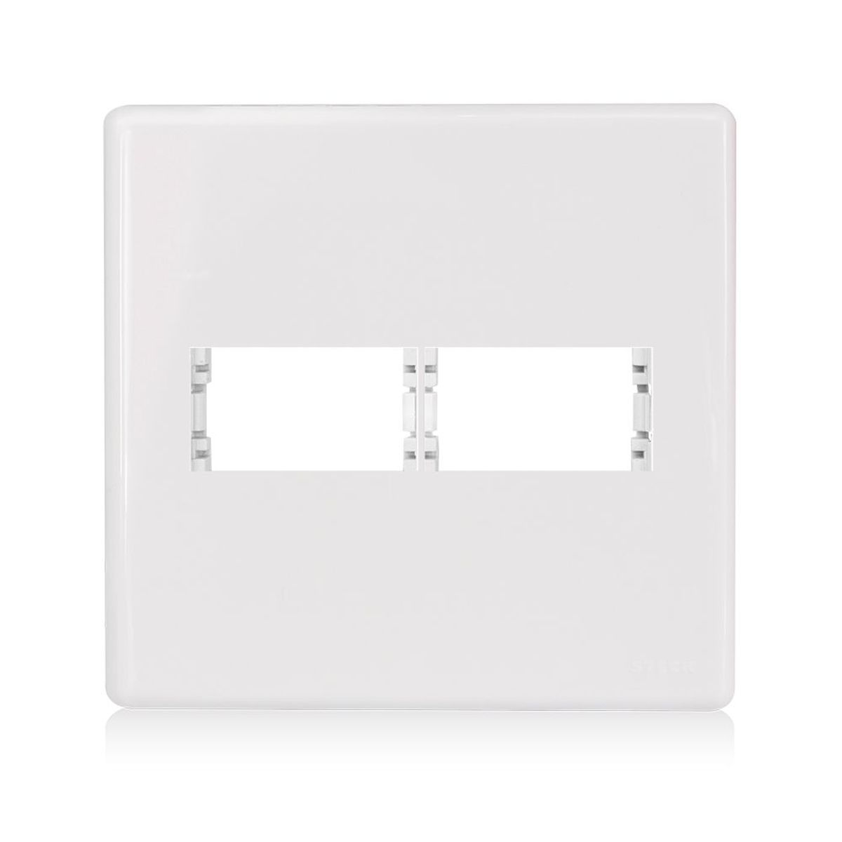 Placa Com Suporte Stella Branca 4X4 2 Postos, marca Steck - Foto Principal