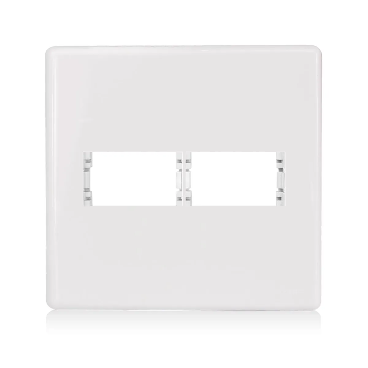 Placa Com Suporte Stella Branca 4X4 2 Postos, marca Steck - Foto Principal